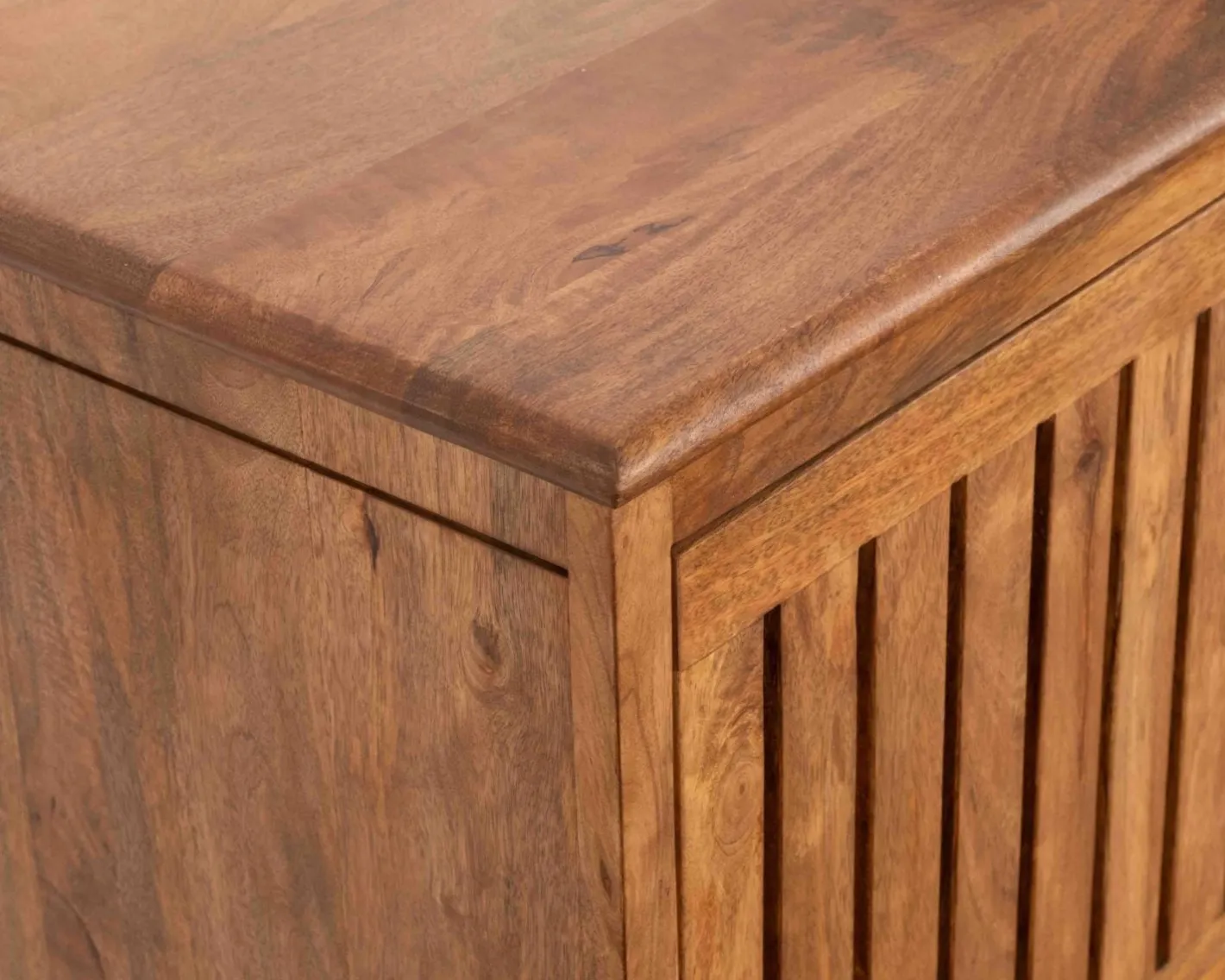 Clearance Meuble sous vasque à suspendre 90 cm "Bulle" en manguier foncé Meuble Sous Vasque