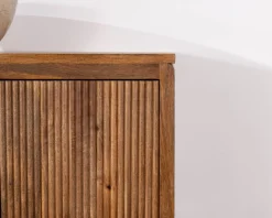 Discount Meuble sous vasque suspendu 140 cm en manguier foncé
