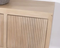 Hot Meuble sous vasque suspendu 140 cm en manguier blanchi
