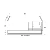 New Meuble sous vasque suspendu en teck avec porte serviette 80 cm "Tika" Meuble Sous Vasque