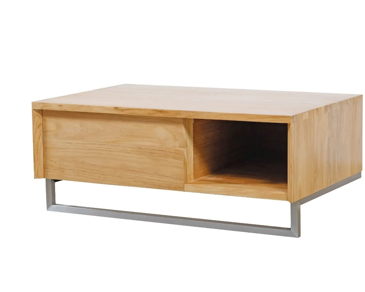 New Meuble sous vasque suspendu en teck avec porte serviette 80 cm "Tika" Meuble Sous Vasque