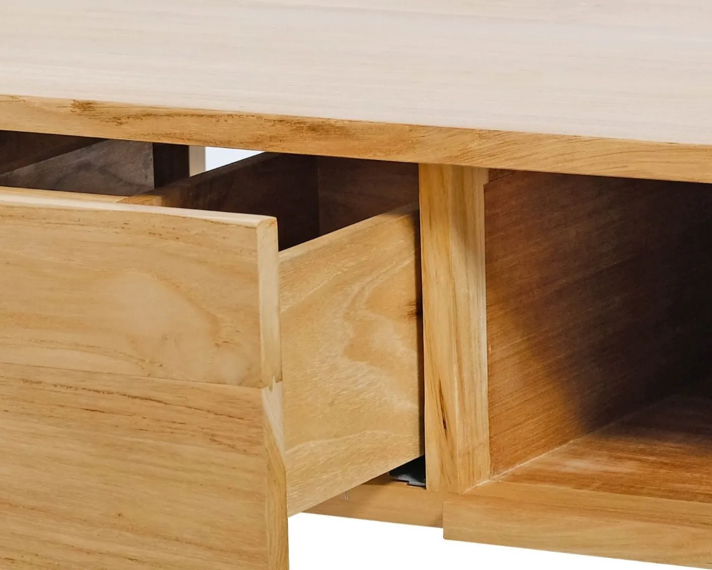 New Meuble sous vasque suspendu en teck avec porte serviette 80 cm "Tika" Meuble Sous Vasque