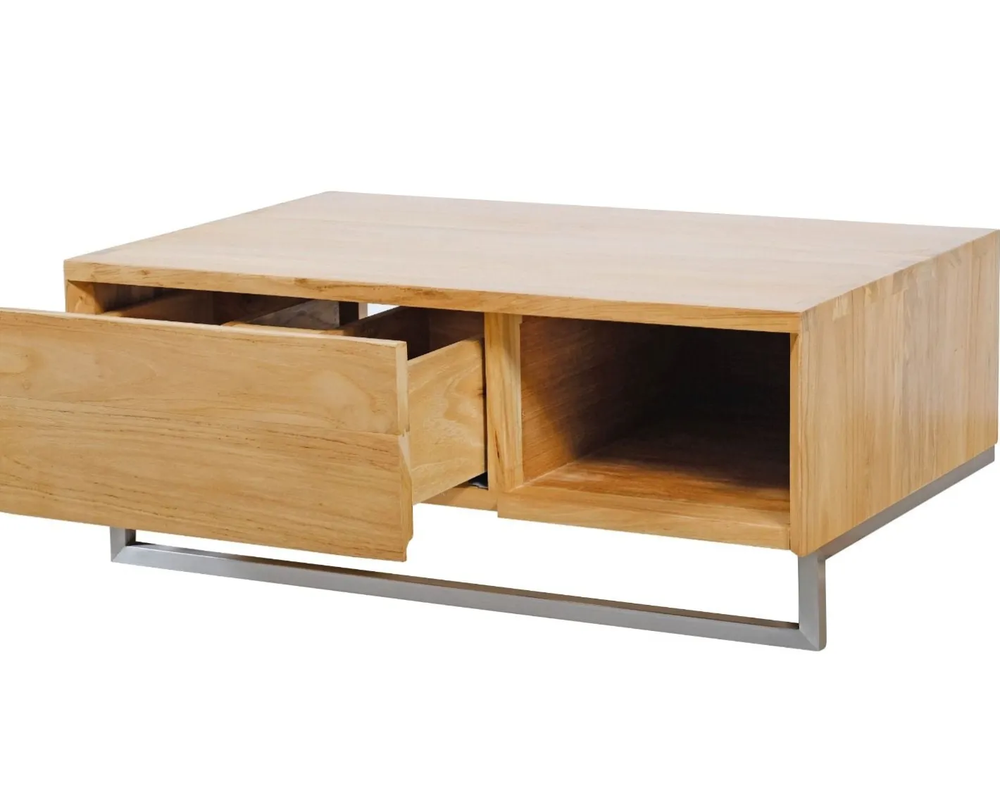 New Meuble sous vasque suspendu en teck avec porte serviette 80 cm "Tika" Meuble Sous Vasque