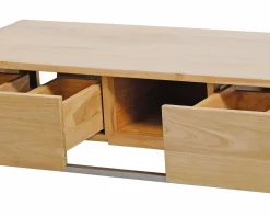 Outlet Meuble sous vasque suspendu en teck avec porte serviette 140 cm "Tika" Meuble Sous Vasque