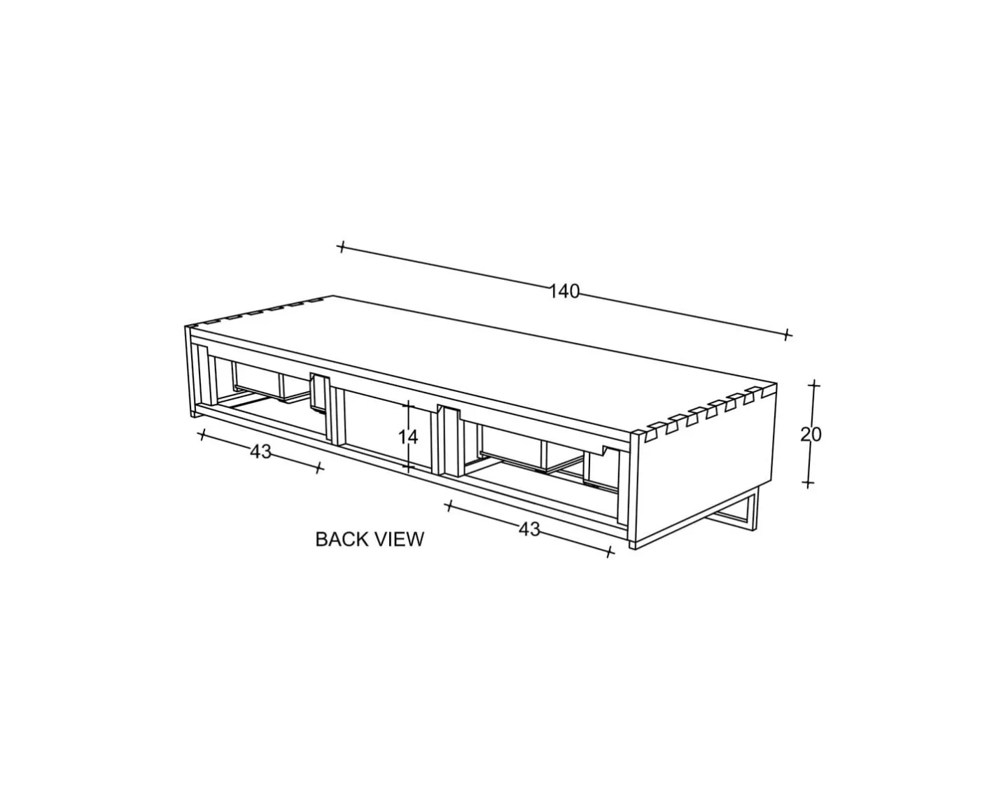 Outlet Meuble sous vasque suspendu en teck avec porte serviette 140 cm "Tika" Meuble Sous Vasque