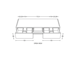 Outlet Meuble sous vasque suspendu en teck avec porte serviette 140 cm