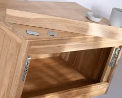 Hot Meuble suspendu en teck pour vasque à poser "Moho" 80 cm Meuble Sous Vasque