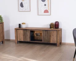 Outlet Meuble télé 175 en palissandre et acacia avec éclairage LED 