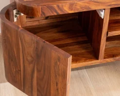 New Meuble télé en palissandre "Rosewood" 160 cm Meuble Télé