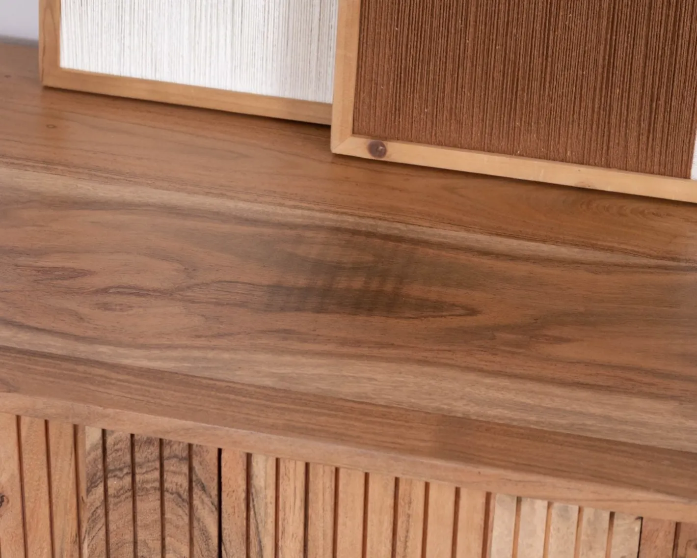 New Meuble télé esprit rétro en acacia "Bopee" 175 cm Meuble Télé