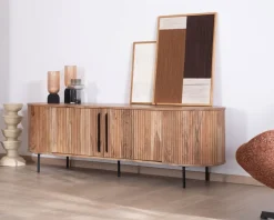 New Meuble télé esprit rétro en acacia