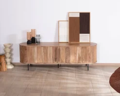 New Meuble télé esprit rétro en acacia