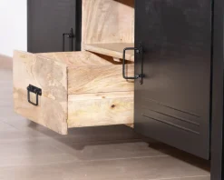 Clearance Meuble télé industriel métal et bois 150 cm 