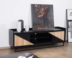 Outlet Meuble télé 2 portes 180 cm en bois massif