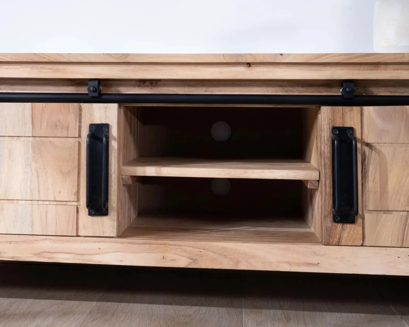 Meuble télé style industriel bois et métal 2 portes "Montréal" 160 cm Meuble Télé