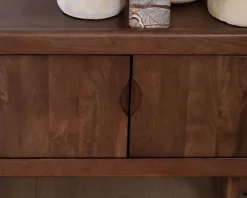 Meuble TV bas 4 portes 180 cm en manguier massif