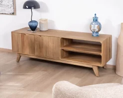 Clearance Meuble TV 170 cm en manguier massif style scandinave 