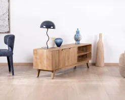 Clearance Meuble TV 170 cm en manguier massif style scandinave 