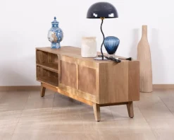 Clearance Meuble TV 170 cm en manguier massif style scandinave 