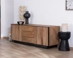 Clearance Meuble TV 150 cm en manguier style épuré