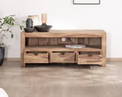 Online Meuble TV 150 cm en palissandre "Kalanohé" grande niche et 3 tiroirs Meuble Télé