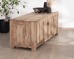 Online Meuble TV 150 cm en palissandre "Kalanohé" grande niche et 3 tiroirs Meuble Télé