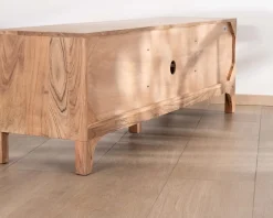 Clearance Meuble TV 160 cm style zen en acacia "Melody" Meuble Télé