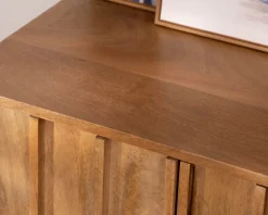 Best Meuble TV rétro-chic en manguier massif naturel 180 cm « Sicaly » Meuble Télé
