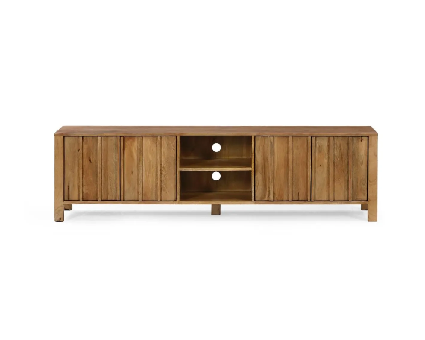 Best Meuble TV rétro-chic en manguier massif naturel 180 cm « Sicaly » Meuble Télé