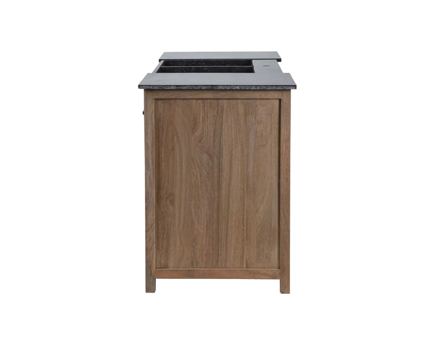New Meuble évier bois massif et pierre 164 cm "Grand Chef" Eléments De Cuisine