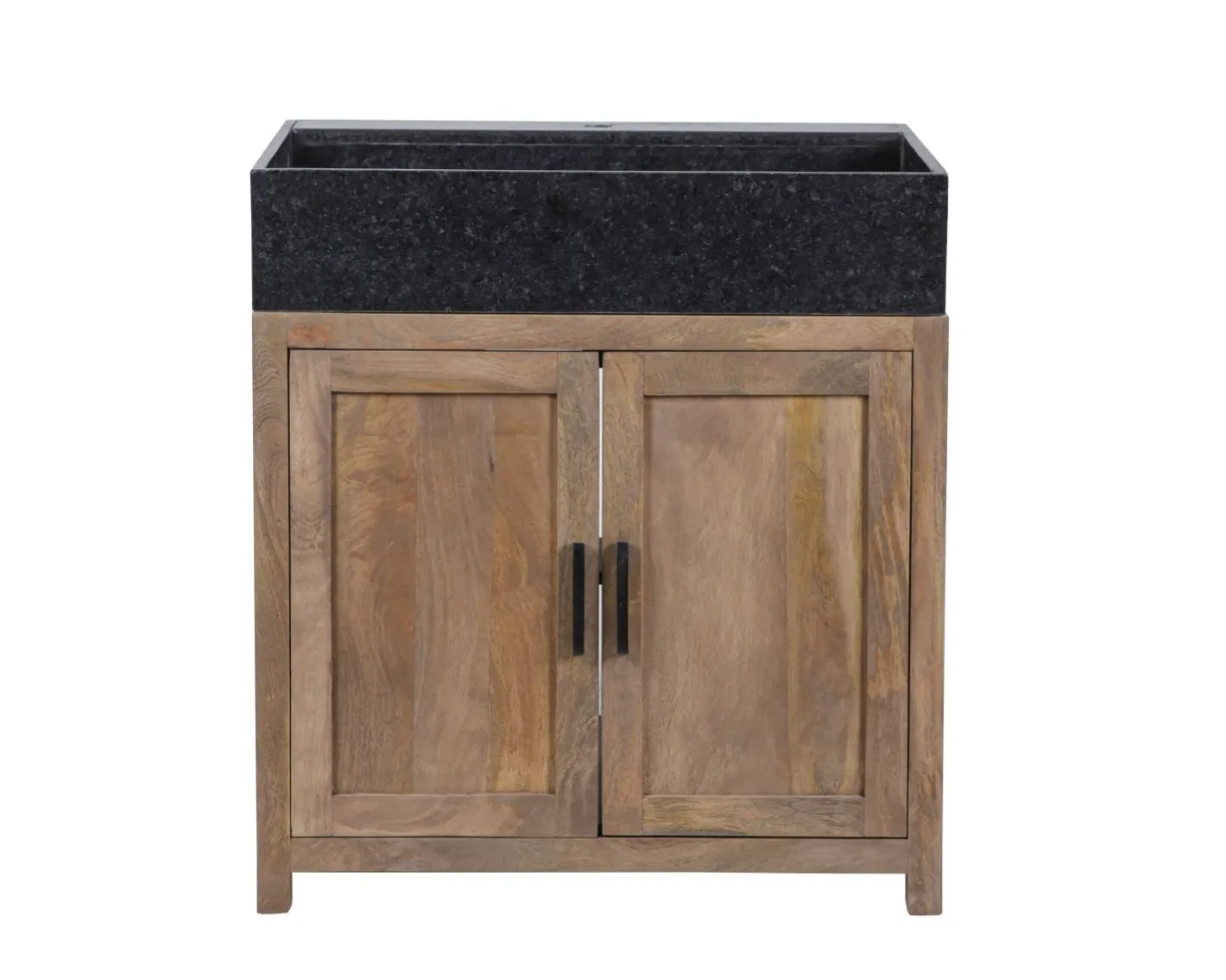 Clearance Meuble évier bois massif 2 portes "Grand Chef" sans bac Eléments De Cuisine