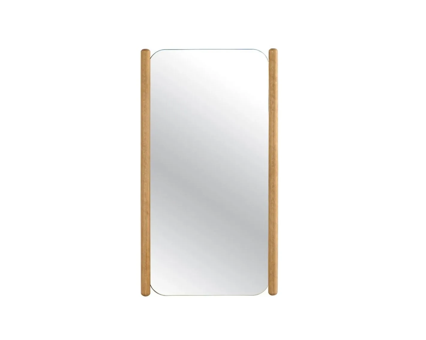 Sale Miroir avec encadrement en chêne huilé design épuré Miroir Et Psyché