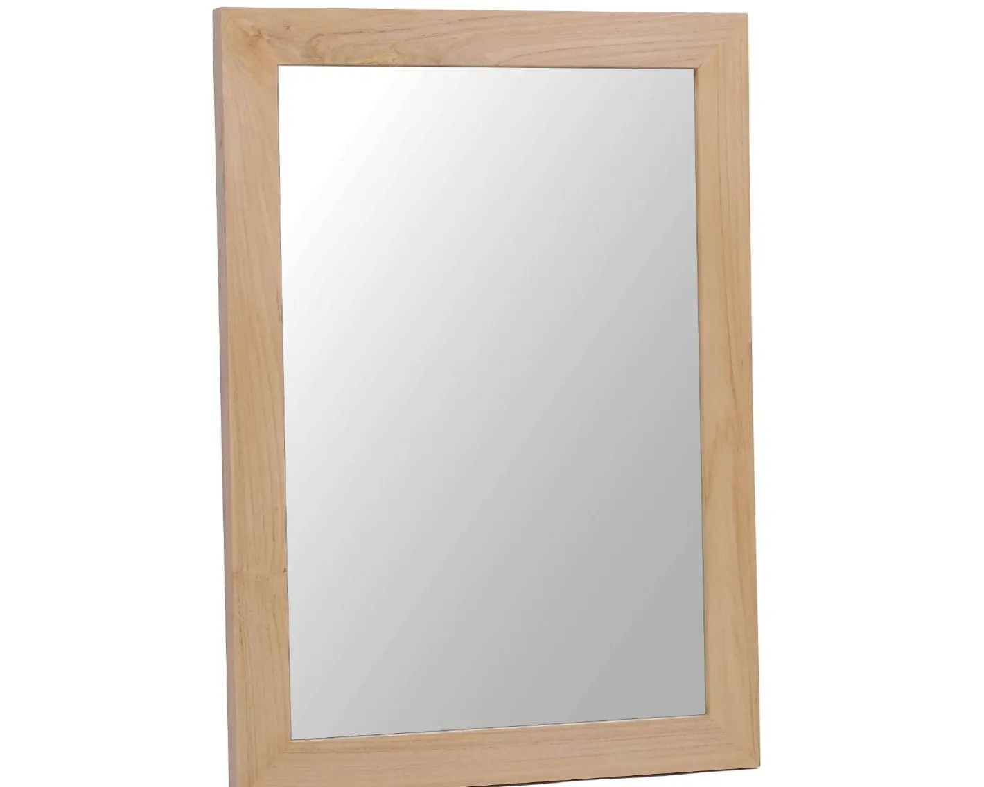 Online Miroir rectangulaire cadre en teck 50x70 cm Miroir Et Psyché|Décoration