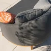 Hot Méridienne d'extérieur design enveloppant "Armando" gris foncé avec coussins coordonnés Canapé De Jardin|Bain De Soleil