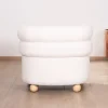 Online Petite chauffeuse en tissu bouclette blanc design 70's "Wala" Fauteuil