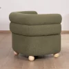 Clearance Petite chauffeuse style retro "Wala" en tissu vert kaki Fauteuil