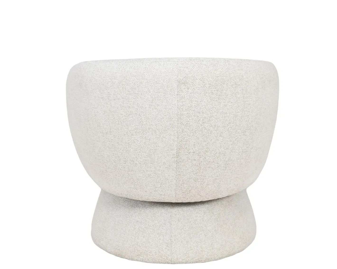 Outlet Petit fauteuil lounge en tissu bouclette blanc cassé "Sweet Culture" design enveloppant Fauteuil