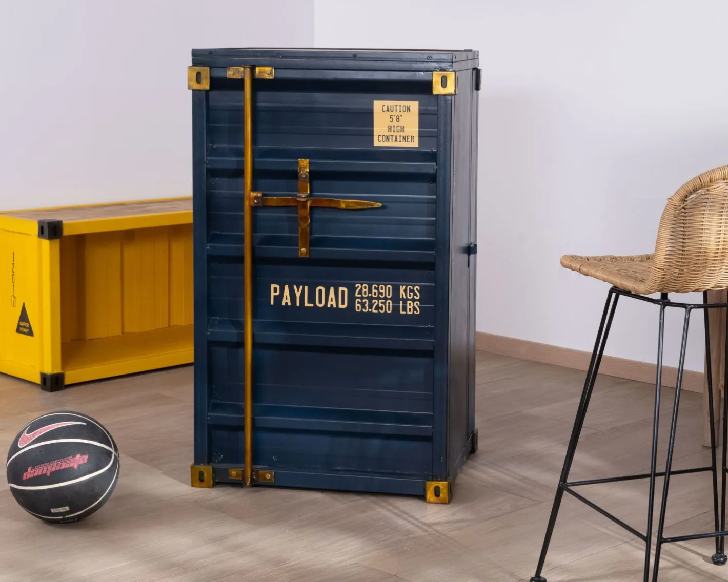Hot Petit meuble de bar modulable esprit conteneur "Crazy" Meuble De Bar