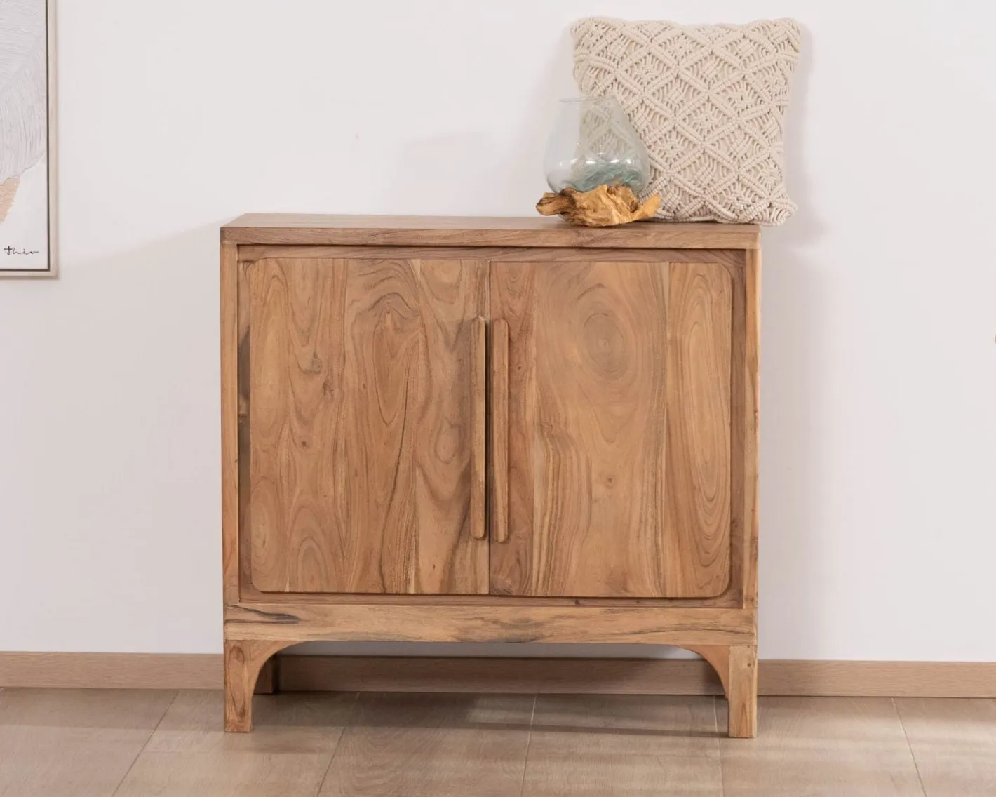 Outlet Petit rangement à 2 portes en acacia "Melody" Rangement|Buffet Et Bahut