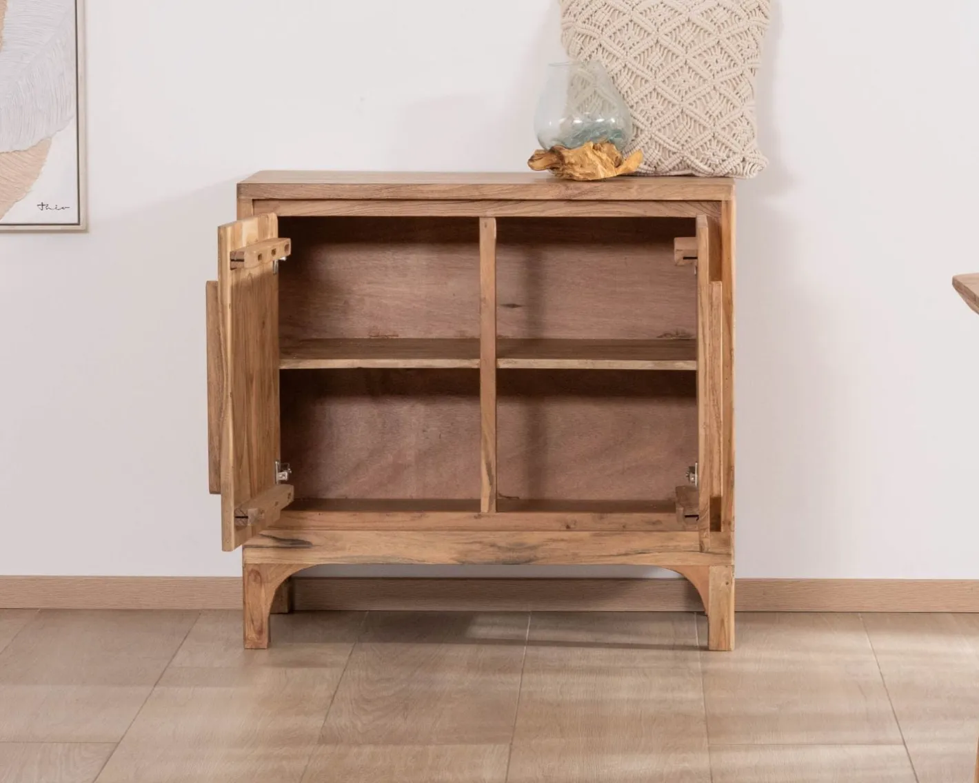 Outlet Petit rangement à 2 portes en acacia "Melody" Rangement|Buffet Et Bahut