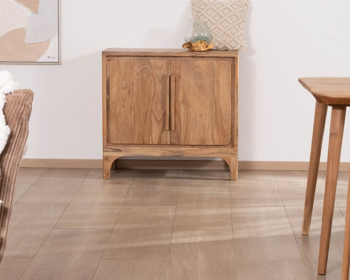 Outlet Petit rangement à 2 portes en acacia "Melody" Rangement|Buffet Et Bahut