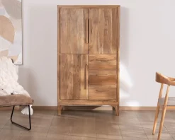 Sale Petit vaisselier bas style scandinave en acacia