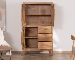 Sale Petit vaisselier bas style scandinave en acacia