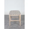 Outlet Pouf carré en tissu "Clothaire" Meuble D'Entrée