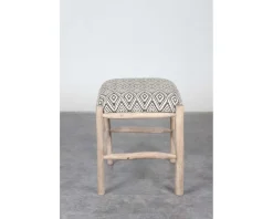 Outlet Pouf carré en tissu "Clothaire" Meuble D'Entrée