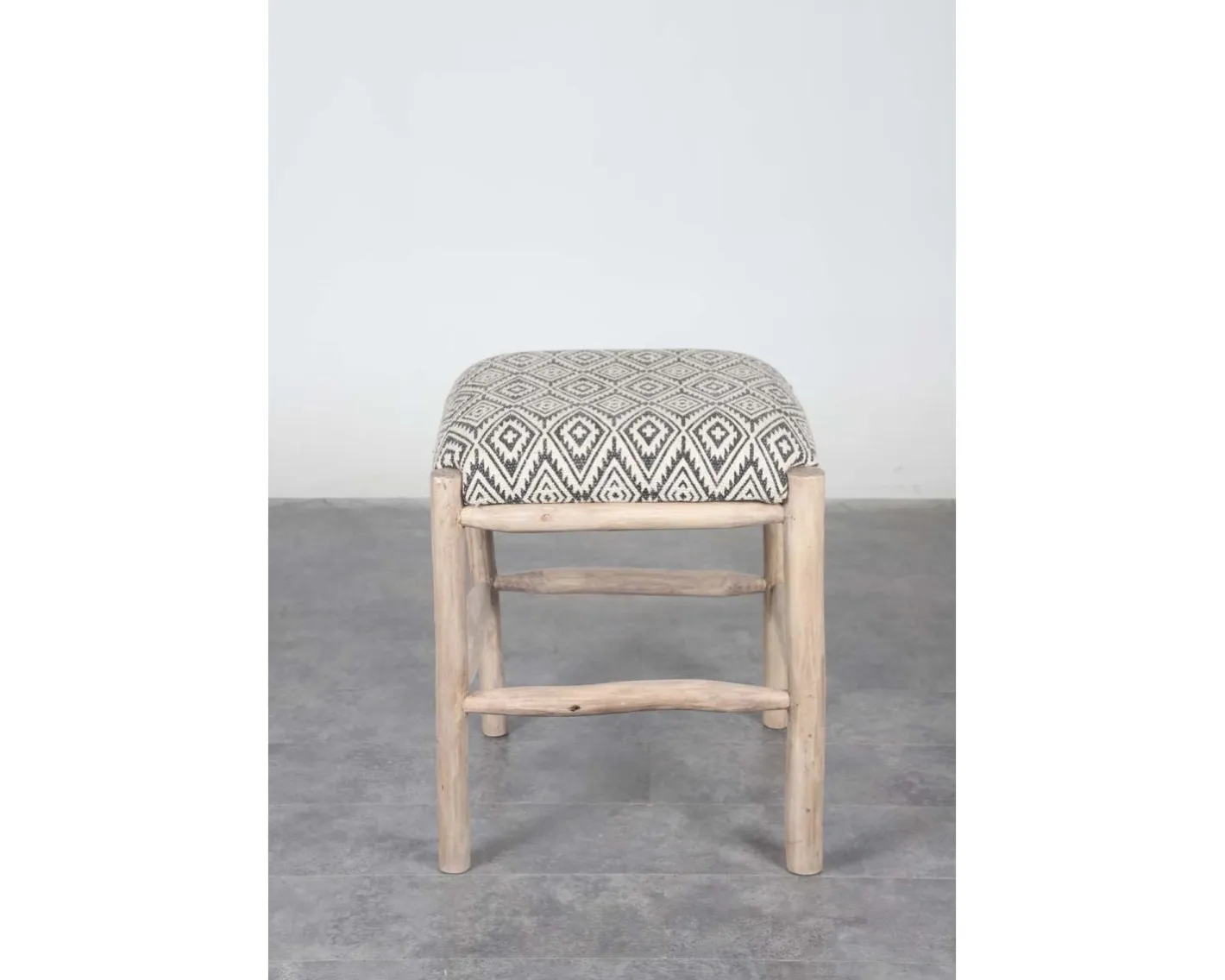 Outlet Pouf carré en tissu "Clothaire" Meuble D'Entrée
