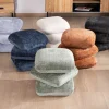 Pouf « Flow » tournant à trois niveaux en tissu tramé gris anthracite au toucher doux Décoration