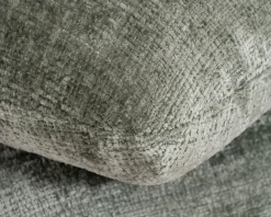 New Pouf tournant esprit zen et contemporain en tissu tramé vert sauge « Flow » Décoration