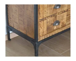 Hot Rangements à tiroirs en bois et métal style commode d’antiquaire 