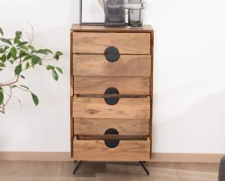 Rangement vertical en acacia 6 tiroirs "Spot" Rangement|Commode